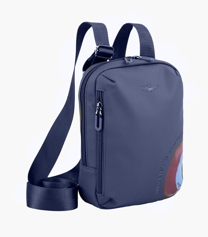 Listonoszka z tkaniny unisex Aeronautica Militare 552 Runway crossbody niebieska - cecha produktu