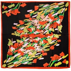 Chusta damska apaszka pod szyję elegancka czerwona wzory - Versoli MDB-53b