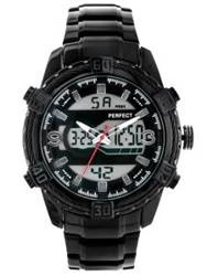 ZEGAREK MĘSKI SPORTOWY CZARNY PERFECT A8013 (zp274d)