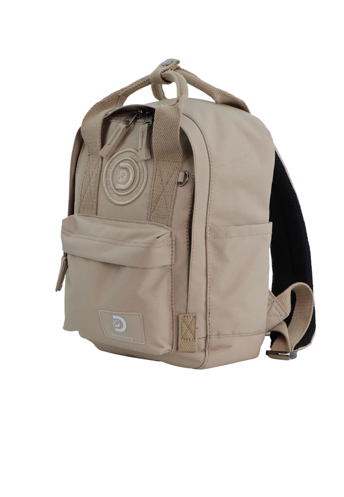 Plecak miejski z materiału unisex Discovery Cave D00811 mały beżowy - cecha produktu