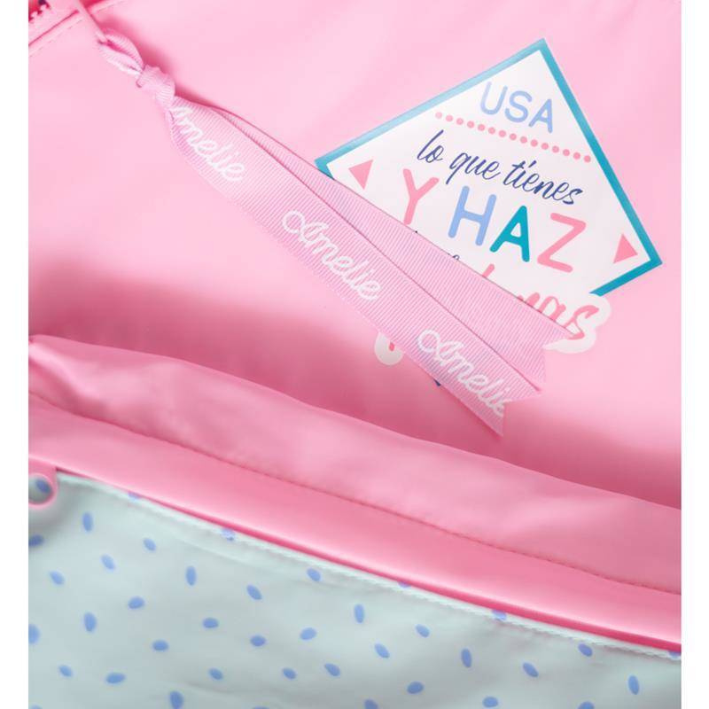 Plecak dziecięcy z poliestru unisex Amelie Pastel klasyczny różowo-błękitny - cecha produktu