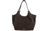 Torebka zamszowa damska Barberini's 1033-11 shopper A4 ciemnobrązowa