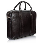 Torba skórzana unisex Tizano TM07 na laptopa do ręki na ramię A4 czekoladowa
