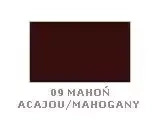 Krem do renowacji do skór gładkich Saphir mahoniowy - próbnik koloru z podpisem 09 Mahoń / Acajou/Mahogany
