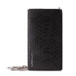 Etui do smartfonów uniwersalne z 2 kieszeniami na karty w/sliver chain XXL (czarny) PURO GLAM Chain