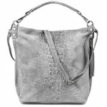 Torebka damska shopper zamszowa Beltimore W10 szara