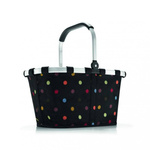 Koszyk zakupowy z poliestru unisex Reisenthel carrybag piknikowy plażowy czarny w kropki