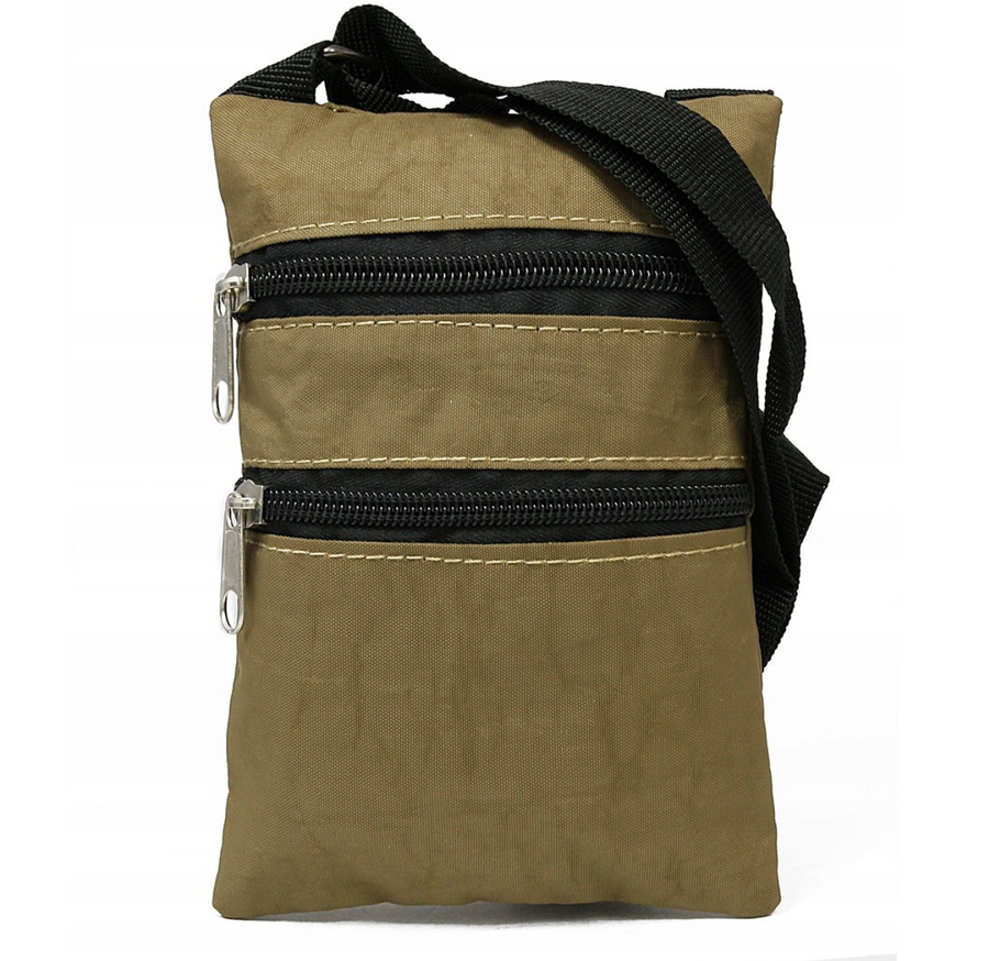 Etui na szyję SPP-2B w kolorze khaki z dwiema kieszeniami