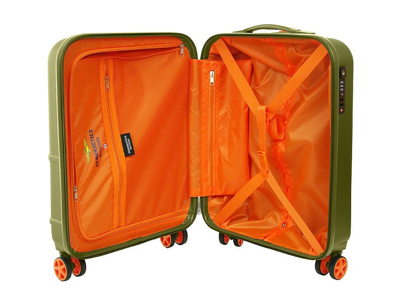 Walizka podróżna z ABS unisex Aeronautica Militare Force AM-220 70 VE duża zielona - cecha produktu