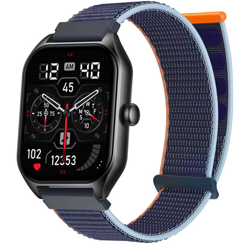 Niebieski smartwatch damski Rubicon RNCF03 - z przodu, tarcza wskazówkowa