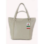 Torba skórzana damska Vera Pelle WM555T shopper A4 beżowa