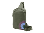 Plecak na jedno ramię z tkaniny unisex Aeronautica Militare Runway crossbody khaki