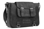 Torba skórzana unisex VOOC RDW1 na ramię miejska A4 czarna