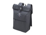 Plecak miejski z materiału unisex Aeronautica Militare 544 New City rolowany czarny