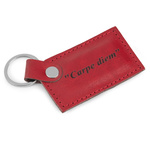 Brelok ze skóry naturalnej z grawerem B6 czerwony