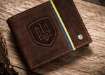 Portfel męski RFID skórzany Peterson 1517-P-UP UA brązowy