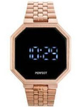 ZEGAREK NA BRANSOLECIE RÓŻOWE ZŁOTO LED PERFECT A8034 (zp917c)