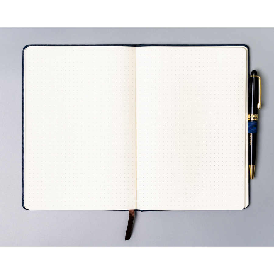 Otwarty granatowy notes Peterson NOT-6-KP-Q2 w kropki