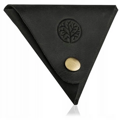 Skórzana bilonówka podkówka czarna - Betlewski 1010177-BL