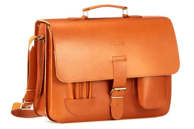 Torba skórzana unisex z juchtu VOOC P43 teczka aktówka A4 czarna - cecha produktu