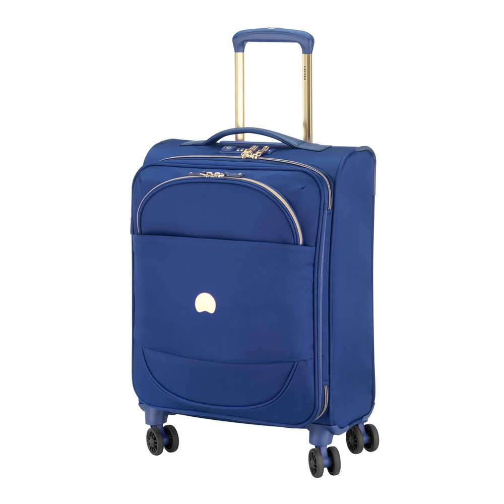 Walizka materiałowa unisex Delsey Montrouge kabinowa 55 cm niebieska - cecha produktu
