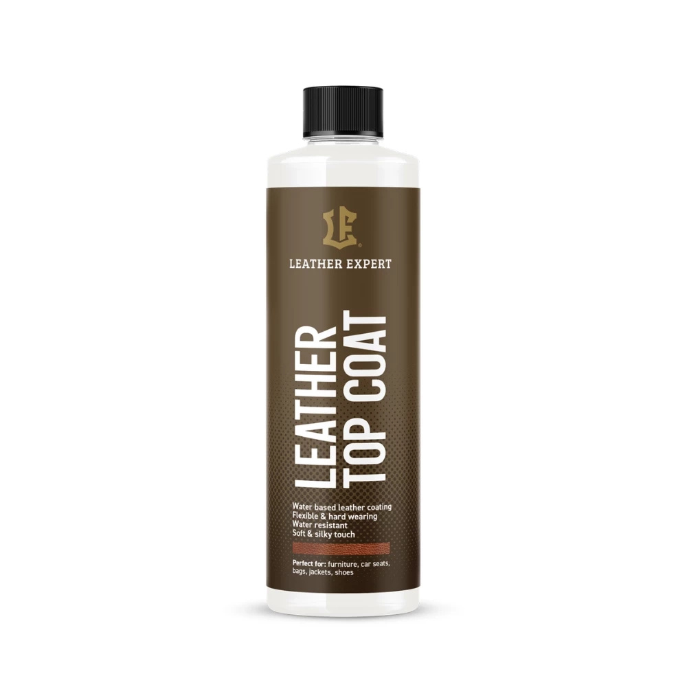 Lakier wykończeniowy do skóry Leather Expert - butelka Leather Top Coat z przodu