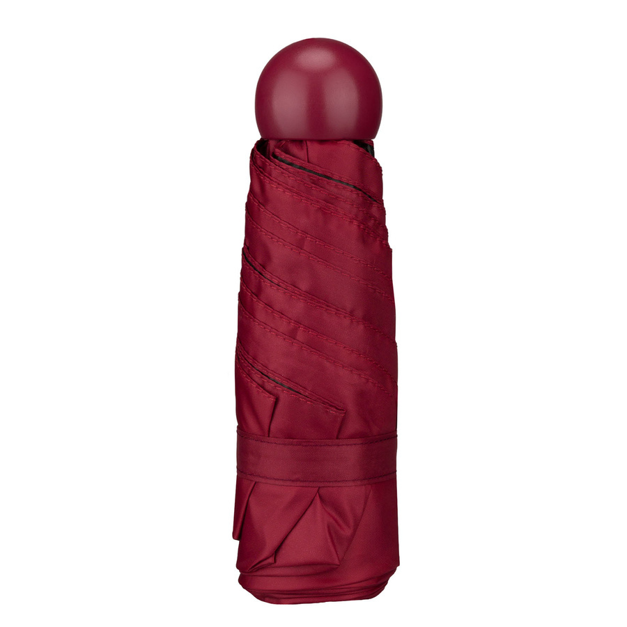 Czerwony parasol Peterson UMB-03T złożony w pokrowcu