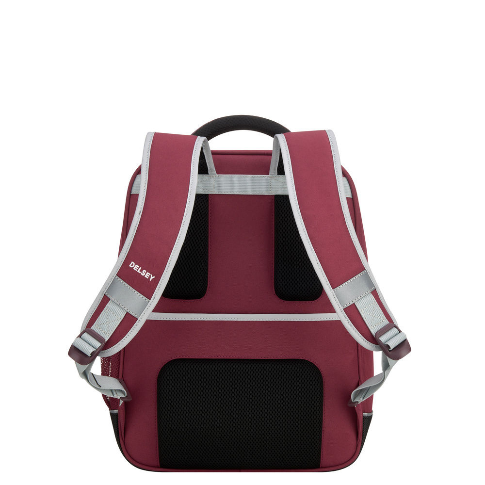 Plecak młodzieżowy z poliestru unisex Delsey Back To School szkolny bordowy - widok ogólny produktu
