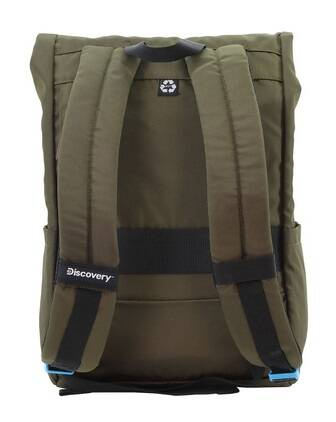 Plecak Discovery Icon 722 khaki od tyłu, z szelkami i uchwytem do noszenia u góry