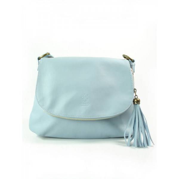 Torebka skórzana damska Vera Pelle VP1017BB listonoszka baby blue niebieska - cecha produktu
