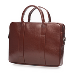 Skórzana torba męska na laptopa 15,4" burgundowa - Solier SL20 EDYNBURG