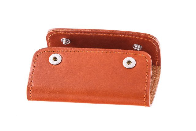 Etui na klucze ze skóry naturalnej unisex VOOC P10 vintage jucht naturalne - ergonomiczny kształt i wygoda trzymania