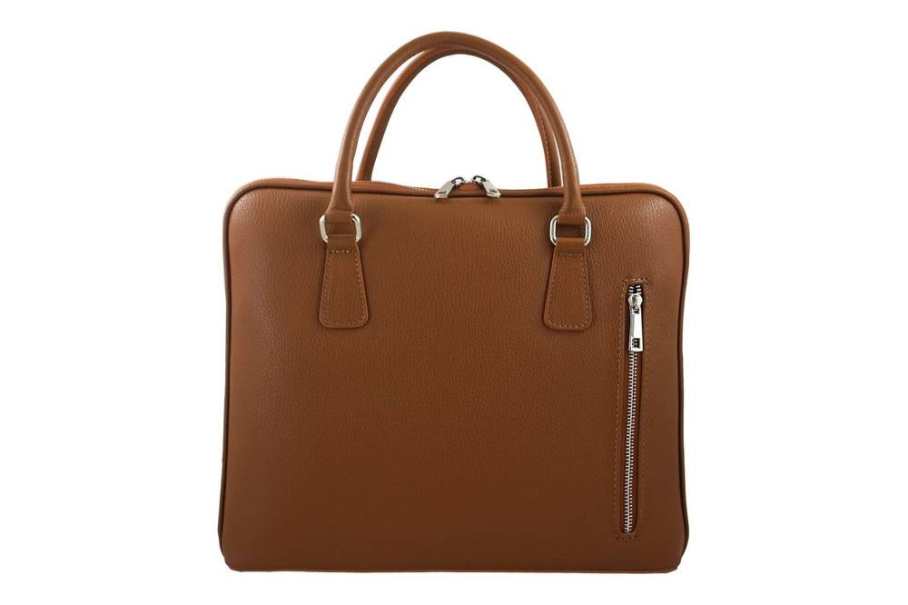Torba ze skóry naturalnej damska Barberini's 899-12 aktówka A4 jasnobrązowa - cecha produktu