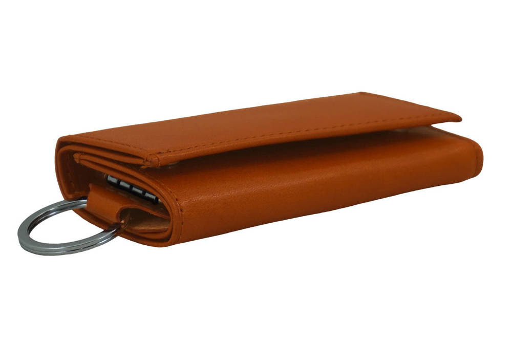Etui na klucze ze skóry naturalnej unisex Barberini's 7023-12 małe camel brąz - cecha produktu