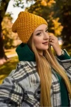 Czapka zimowa damska Brodrene 9945 żółta