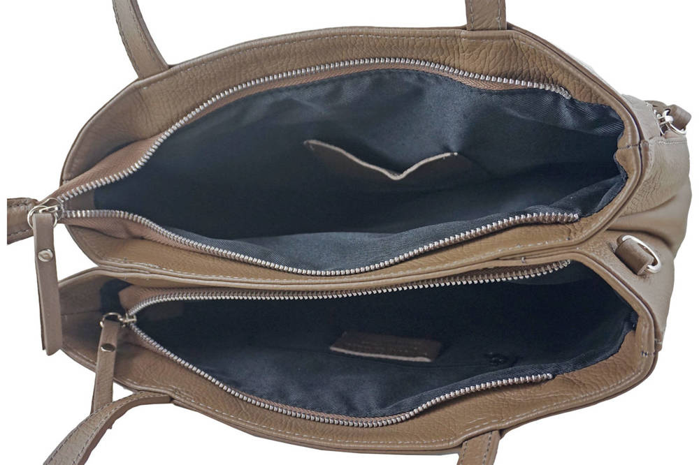 Torebka ze skóry naturalnej damska Barberini's 930-12 shopper A4 jasnobrązowa - cecha produktu