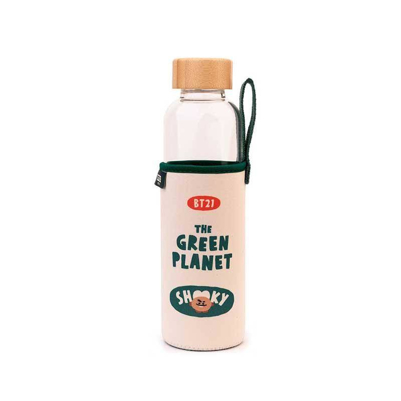 Butelka szklana unisex Line Friends BT21 Shooky bidon 500 ml brązowa - cecha produktu