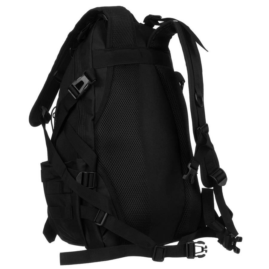 Czarny plecak Peterson BL075 z boku