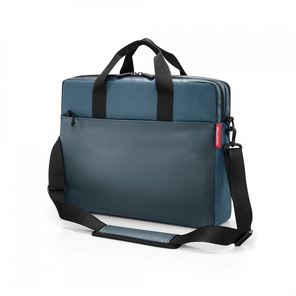 Torba canvas unisex Reisenthel RUS4061 na laptopa A4 niebieska - widok z przodu