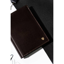 Skórzany portfel męski klasyczny brązowy RFID - Rovicky D1072-RVT