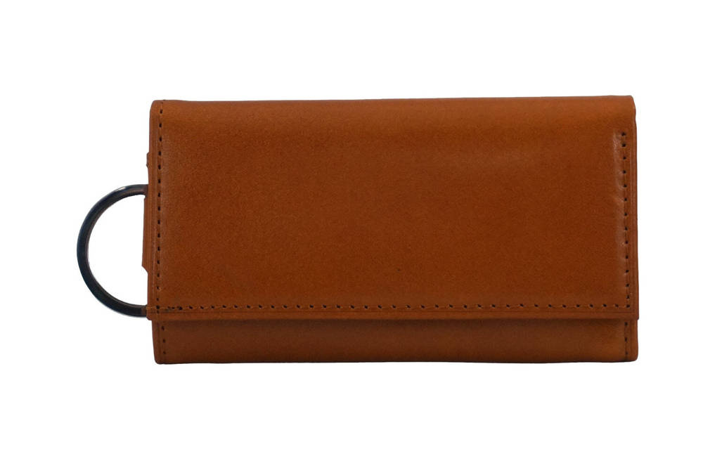 Etui na klucze ze skóry naturalnej unisex Barberini's 7023-12 małe camel brąz - cecha produktu