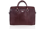 Skórzana torba męska na ramię laptopa 17" burgundowa - Solier SL03 KILBRIDGE