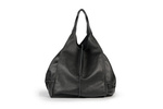 Torebka skórzana damska VOOC EP25 shopper bag worek A4 czarna