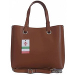 Torebka skórzana damska Vera Pelle VOM65C shopper bag A4 camel