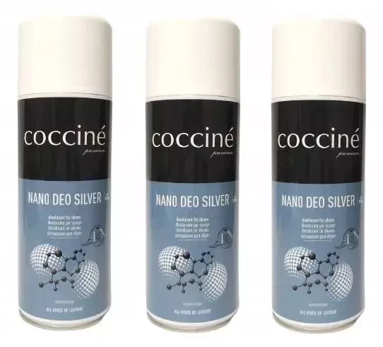 Zestaw do butów Coccine - trzy puszki aerozolowe Coccine Nano Deo Silver