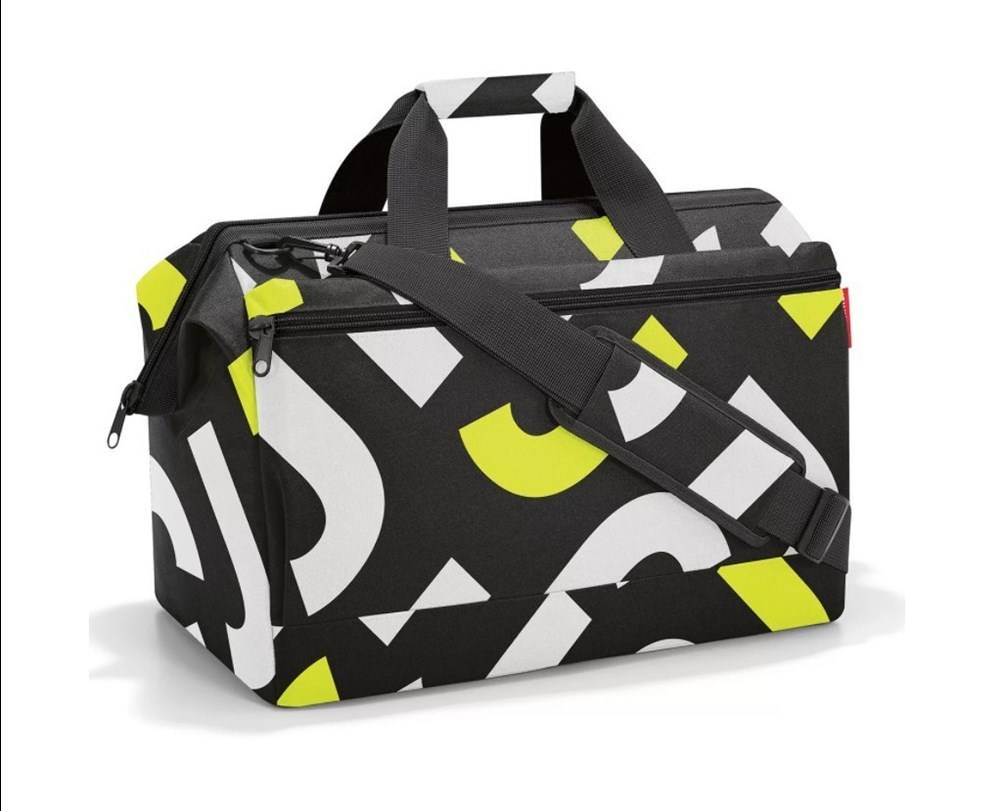 Torba z materiału unisex Reisenthel RMK2029 L podróżna kolorowa żółta - pojemna komora główna