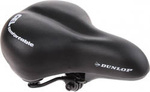 Siodełko rowerowe żelowe ze skóry ekologicznej unisex Dunlop komfortowe czarne
