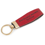 Brelok ze skóry naturalnej unisex B2 z grawerem personalizowany czerwony