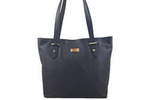 Torebka ze skóry licowej damska Barberini's 923-4 shopper bag A4 granatowa