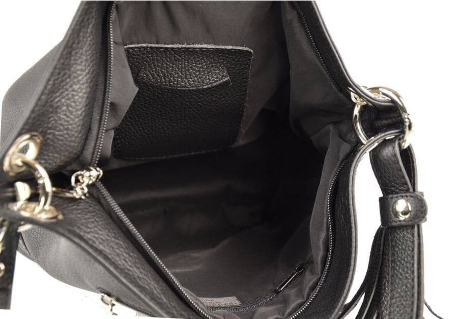 Torebka skórzana damska Barberinis 163-27 shopper miejska średnia granatowo-czarna - cecha produktu